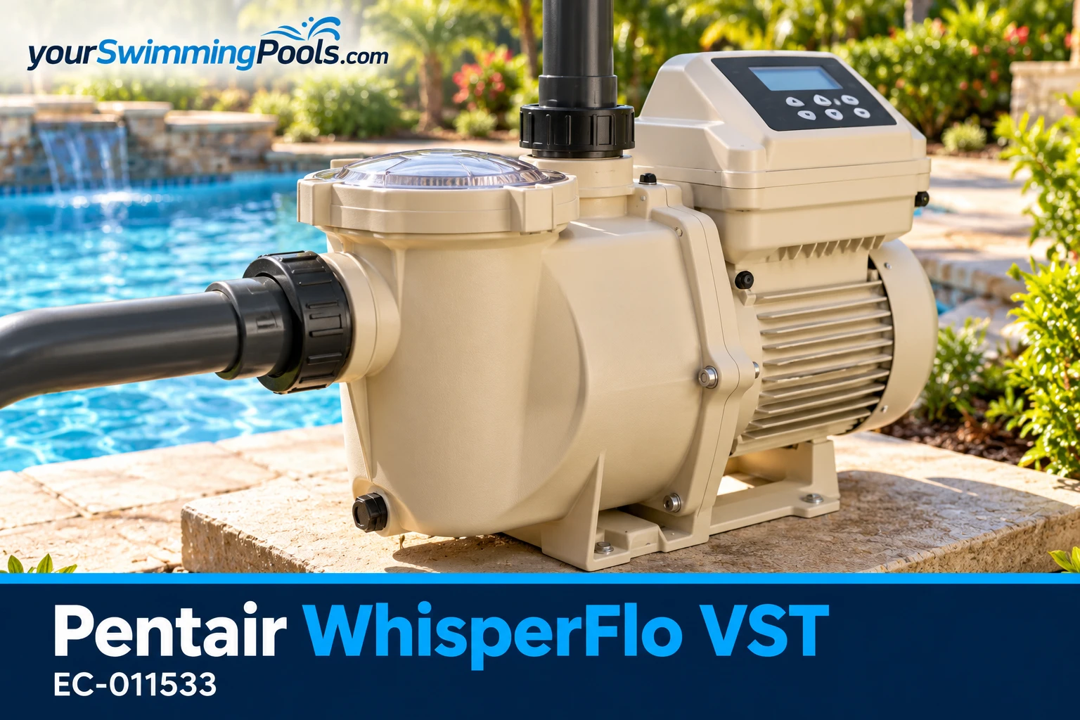 Pentair WhisperFlo VST 011533 variable-speed pool pump for in-ground pools.